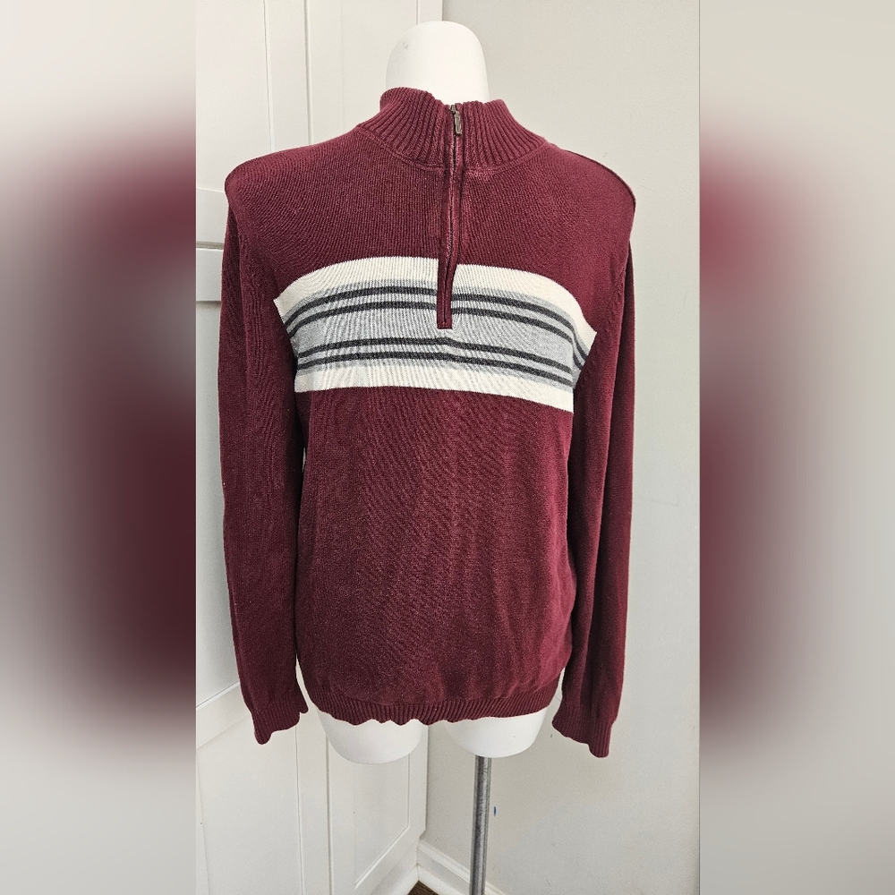 John Ashford Men's US Large Burgundy Sweater